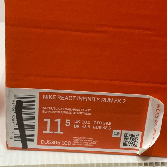Nike men’s react infinity run fk 2 running shoes size 11.5 us - Picture 5 of 5